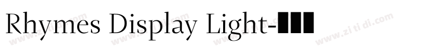Rhymes Display Light字体转换